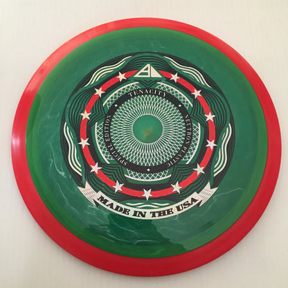 Swirly Green/Red Rim/172g 33