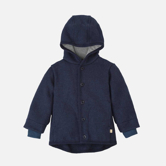 Baby & Kids Boiled Merino Wool Jacket - Indigo