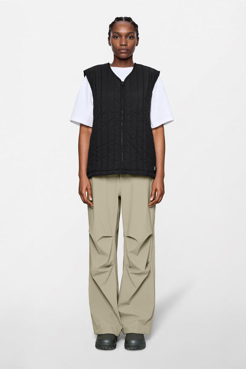 RAINS Banja Liner Vest Black Short Sleeve