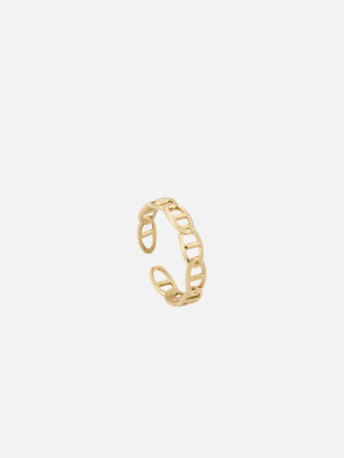 ATOLYEWOLF Bar Chain Ring in Gold - Rings YÜZÜK