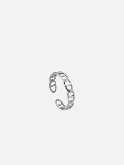 ATOLYEWOLF Bar Chain Ring in Silver - Rings YÜZÜK