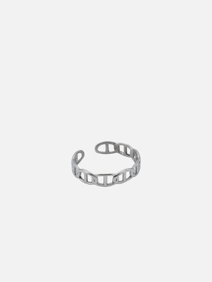 ATOLYEWOLF Bar Chain Ring in Silver - Rings YÜZÜK