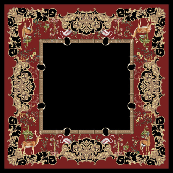 Baroque Wildlife Silk Scarf