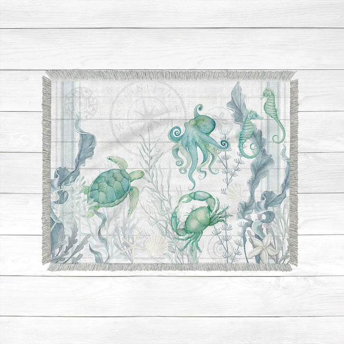 Beach Therapy Friends Woven Throw
