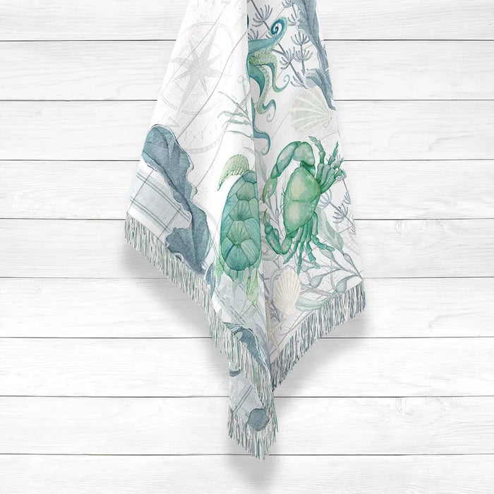 Beach Therapy Friends Woven Throw Blanket