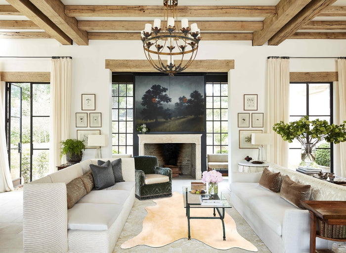 Beige Cowhide Rug #B3045