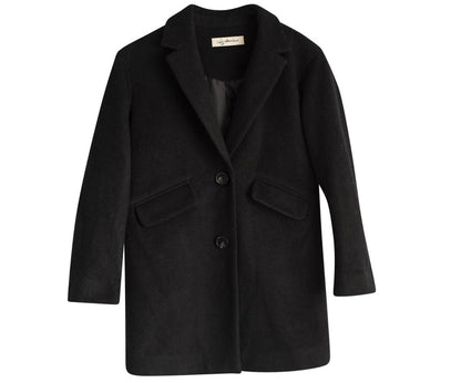A Black Bibbi Wool Coat