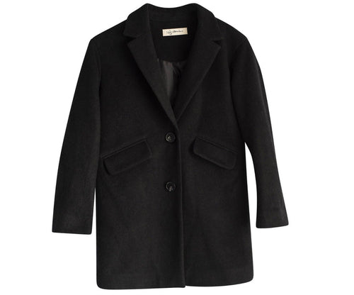 A Black Bibbi Wool Coat