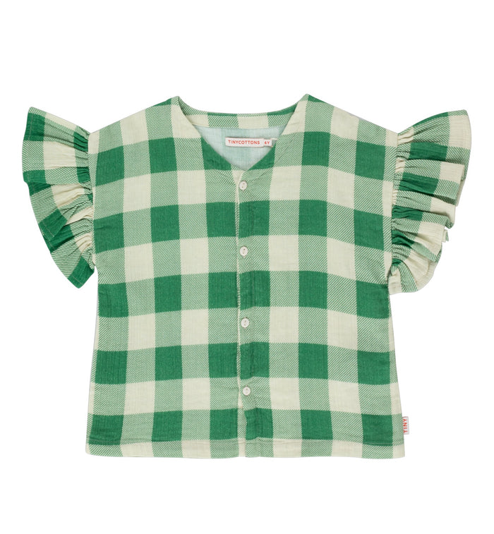 Big Check Shirt Green