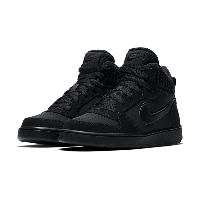 Nike Big Kids' Court Borough Mid (GS) Black Shoes 839977-001