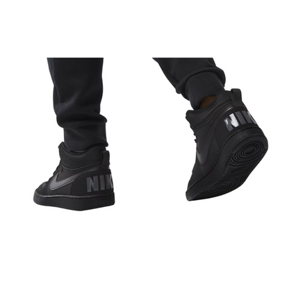 Nike Big Kids' Court Borough Mid (GS) Black Shoes 839977-001