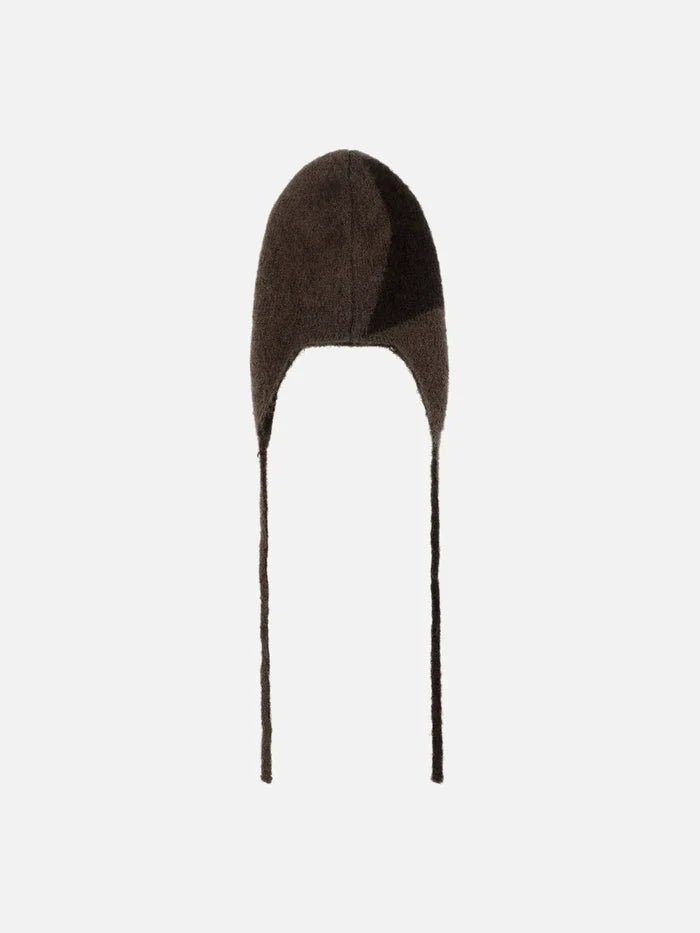 ROA Bonnet Mohair Beanie - Brown - Beanies BERE