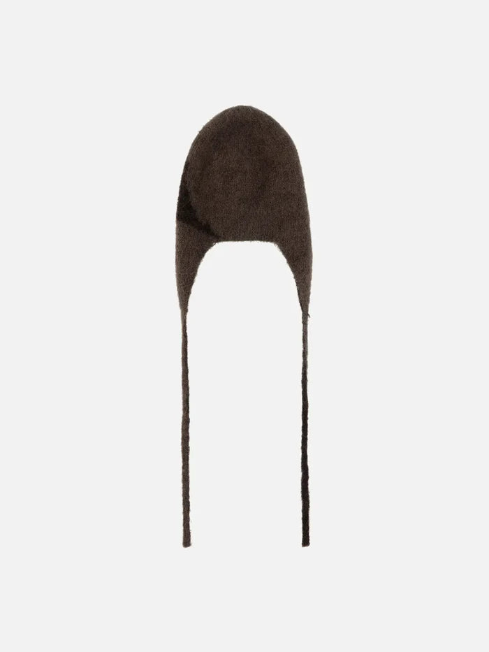 ROA Bonnet Mohair Beanie - Brown - Beanies BERE