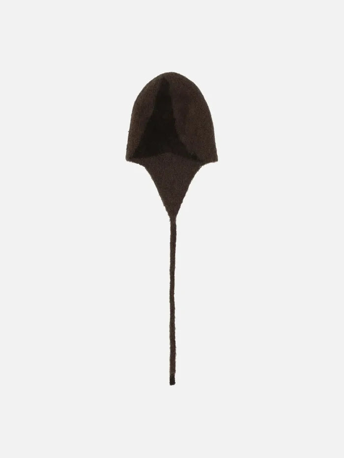 ROA Bonnet Mohair Beanie - Brown - Beanies BERE