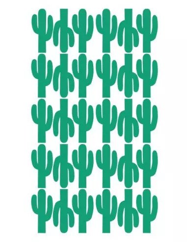Box Stickers cactus vert