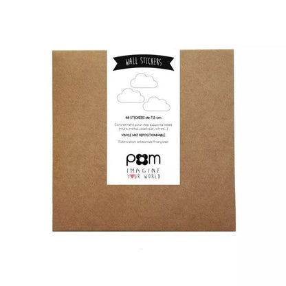 Box Stickers nuages blanc
