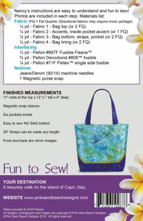 Capri Carryall Tote Pattern