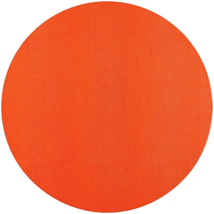 Caspari - Placemat - Lizard Felt-Backed - Orange - Findlay Rowe Designs