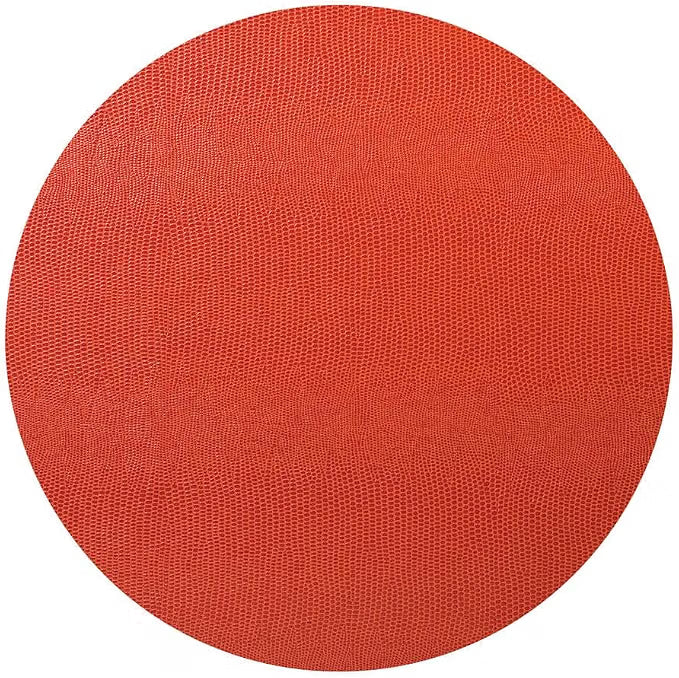 Caspari - Placemat - Lizard Felt-Backed - Orange - Findlay Rowe Designs