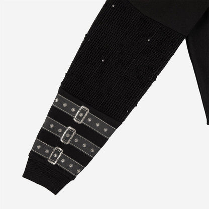 Catwoman Meow Front Tie Long Sleeve - Heroes & Villains-DC Comics-Cropped Long Sleeve