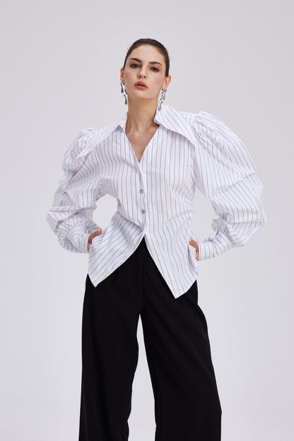Chauncey Stripe Ruch Shirt
