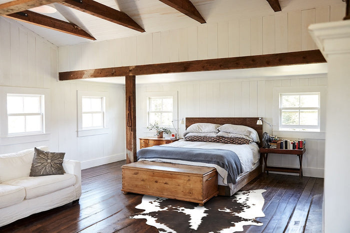 Chocolate and White Cowhide Rug #B2637