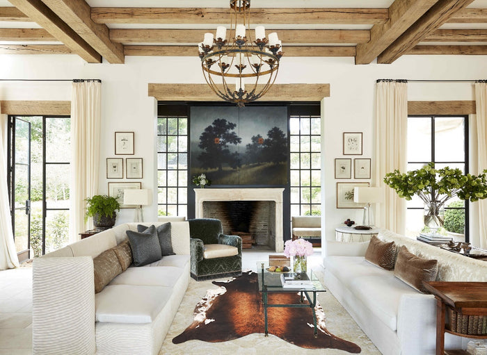 Chocolate and White Cowhide Rug #B3023