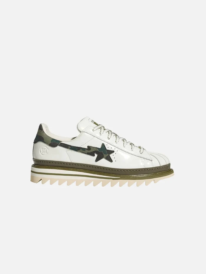 ADIDAS ORIGINALS CLOT x BAPE x adidas Superstar "Off White Olive Cargo" - Sneakers SNEAKER