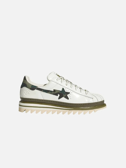 ADIDAS ORIGINALS CLOT x BAPE x adidas Superstar "Off White Olive Cargo" - Sneakers SNEAKER