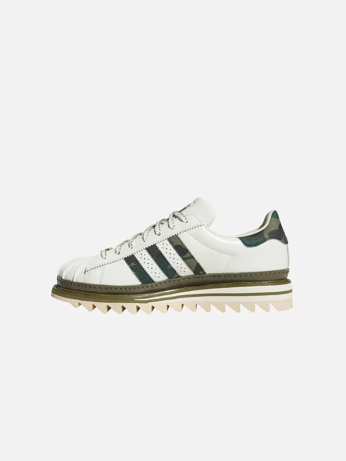 ADIDAS ORIGINALS CLOT x BAPE x adidas Superstar "Off White Olive Cargo" - Sneakers SNEAKER