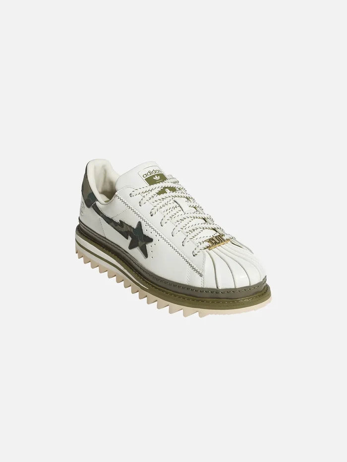 ADIDAS ORIGINALS CLOT x BAPE x adidas Superstar "Off White Olive Cargo" - Sneakers SNEAKER