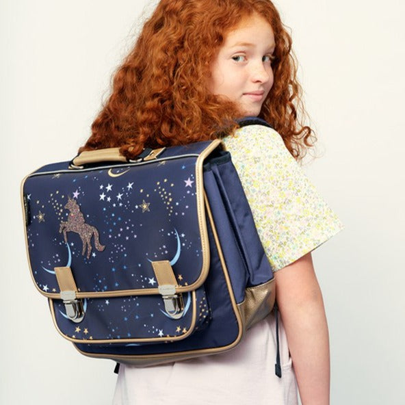 Caramel and Cie Cartable Moyen Constellation Nuit backpack