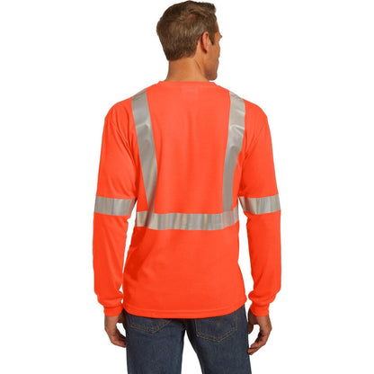 no-logo Cornerstone ANSI 107 Class 2 Long Sleeve Safety T-Shirt-Regular-CornerStone-Thread Logic