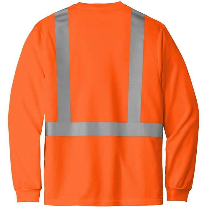no-logo Cornerstone ANSI 107 Class 2 Mesh Long Sleeve Tee-Regular-CornerStone-Thread Logic