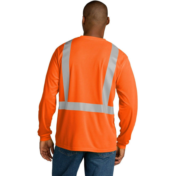 no-logo Cornerstone ANSI 107 Class 2 Mesh Long Sleeve Tee-Regular-CornerStone-Thread Logic