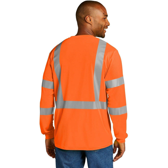 no-logo Cornerstone ANSI 107 Class 3 Mesh Long Sleeve Tee-Regular-CornerStone-Thread Logic