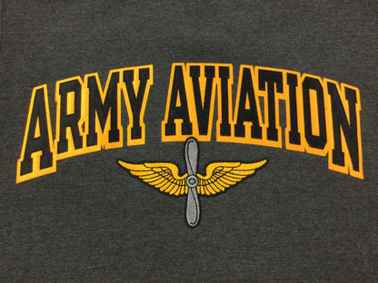 Crew Neck Sweatshirt with Army Aviation Logo