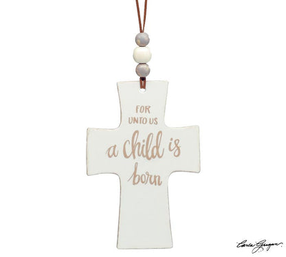 Cross with Raised baby Jesus - Findlay Rowe Designs
