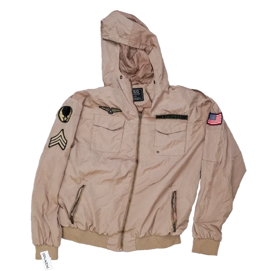 CSG Military Style Jacket with Patches - Large - Army & Outdoors - Field Jackets
