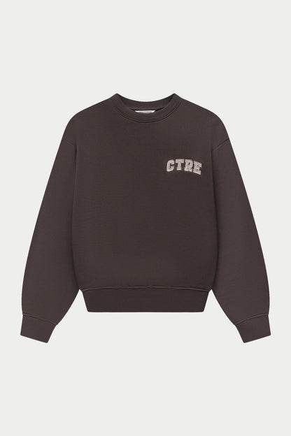 Dark brown sweatshirt on a white background