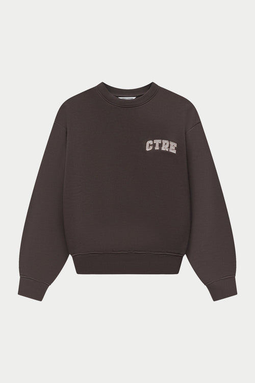 Dark brown sweatshirt on a white background