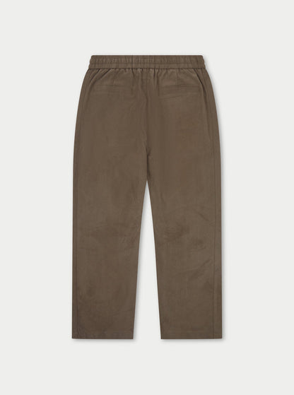 CUPRO PANELLED TROUSER - BROWN