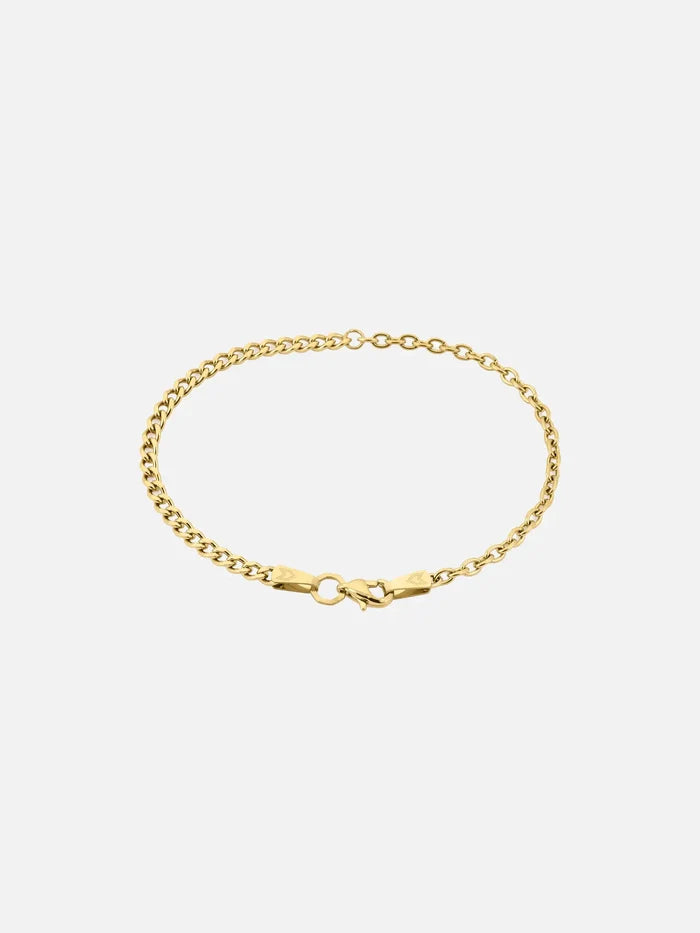 ATOLYEWOLF Curb and Cable Bracelet in Gold - Bracelets BİLEKLİK