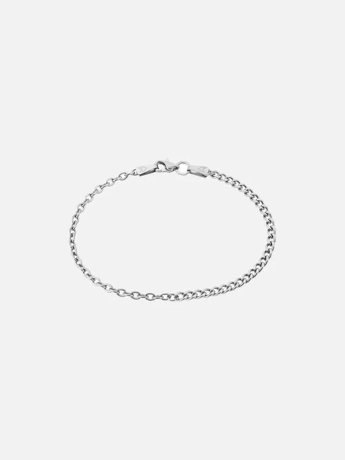 ATOLYEWOLF Curb and Cable Bracelet in Silver - Bracelets BİLEKLİK