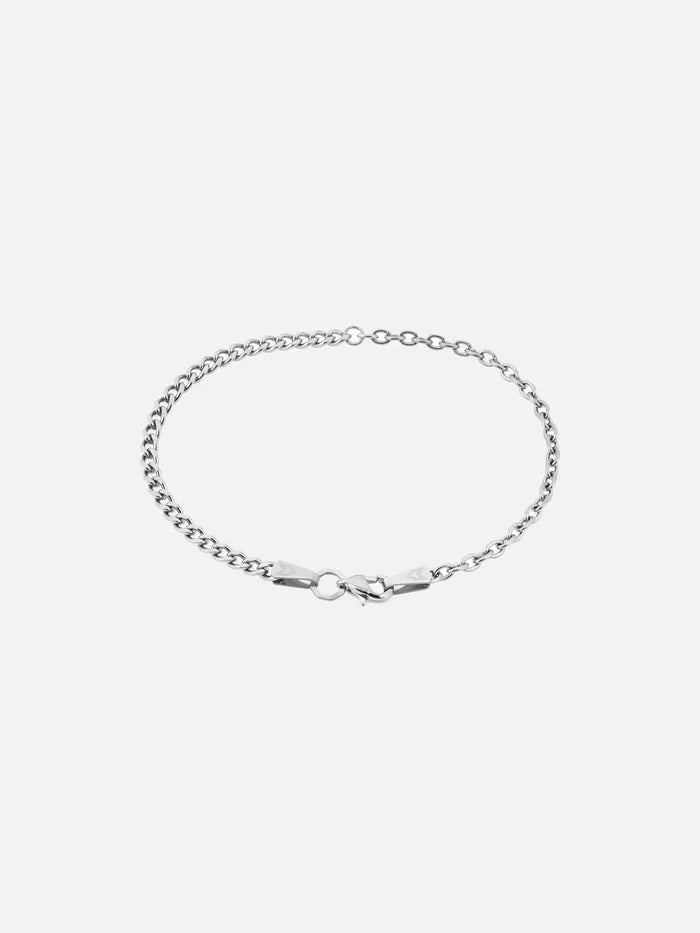 ATOLYEWOLF Curb and Cable Bracelet in Silver - Bracelets BİLEKLİK