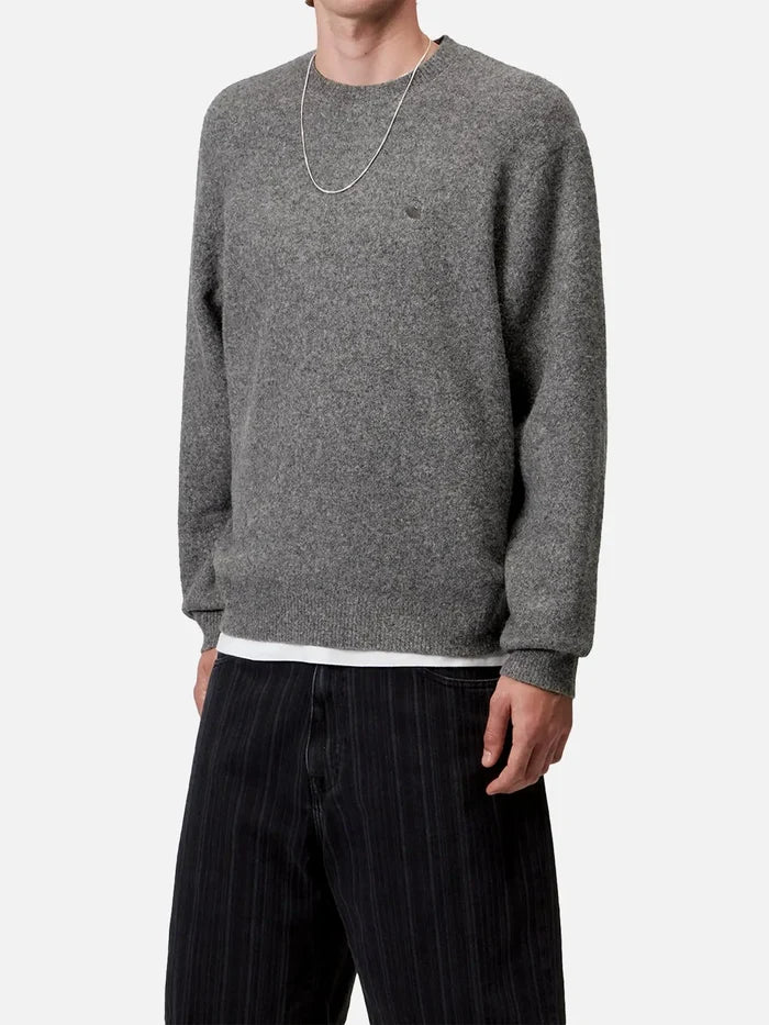 CARHARTT WIP Curtis Sweater - Tangled Graphite - Sweaters KAZAK