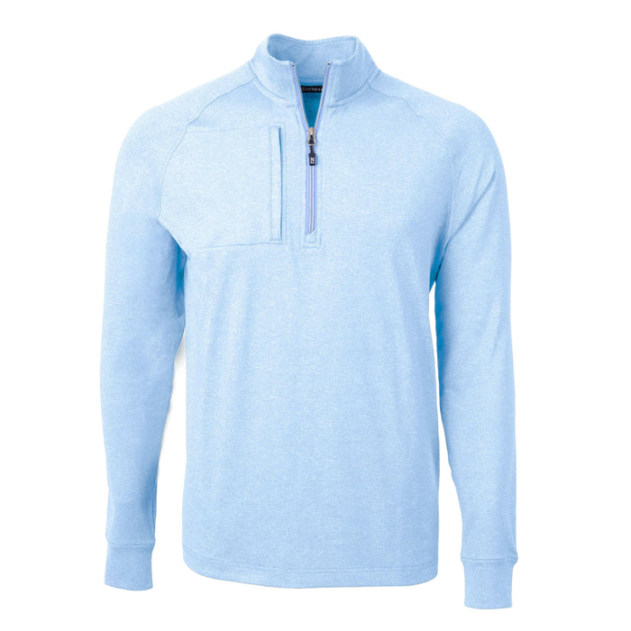 Cutter & Buck Tall Adapt Eco Knit Heather Quarter Zip Pullover