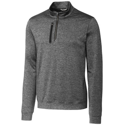 Cutter & Buck Tall Stealth Heathered Quarter Zip Pullover