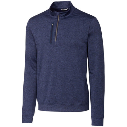 Cutter & Buck Tall Stealth Heathered Quarter Zip Pullover