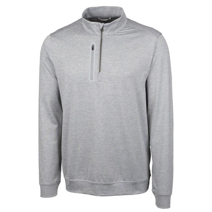 Cutter & Buck Tall Stealth Heathered Quarter Zip Pullover